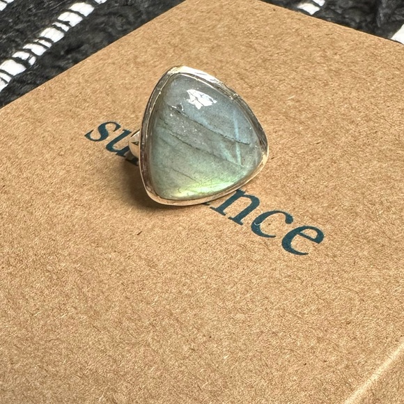 Sundance sterling silver labradorite stone ring size 6 unique artisan jewelry - Picture 7 of 7